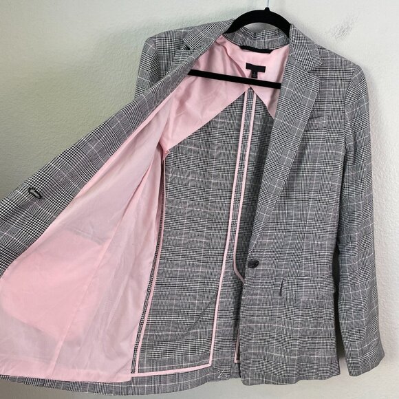 ATM Anthony Thomas Melillo Womens 2 Houndstooth Plaid Blazer Jacket - Picture 12 of 16